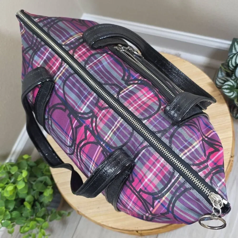 Coach Tartan Plaid Glam Tote